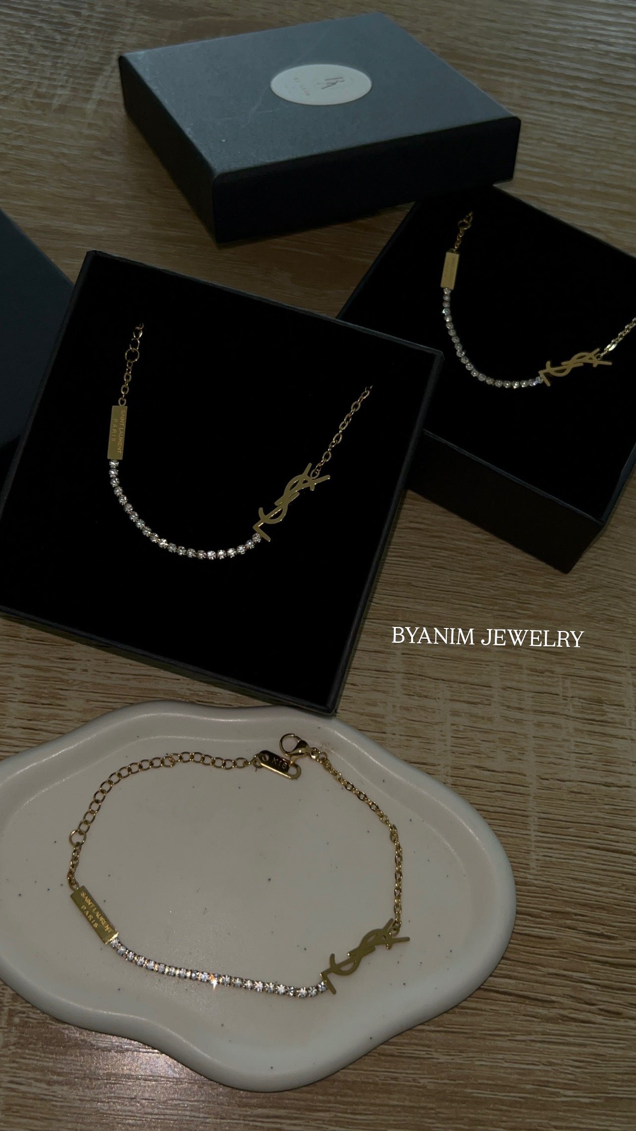Bracelet "YSL" doré