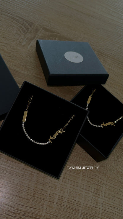 Bracelet "YSL" doré